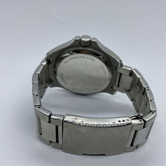Fossil BQ1299 Men's Silver Stainless Steel Analog Dial Quartz Genuine Watch EY73 - Picture 10 of 12